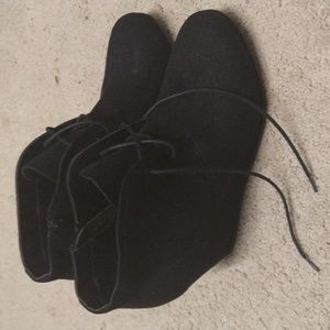 Wedge ankle boots. Never worn